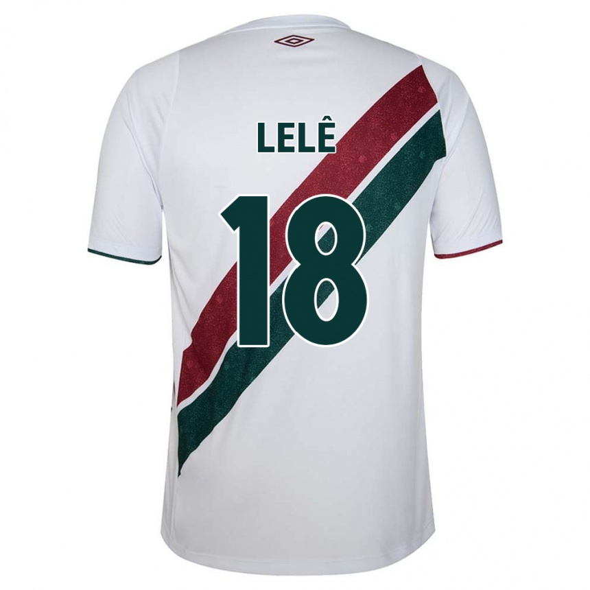 Kids Football Lelê #18 White Green Maroon Away Jersey 2024/25 T-Shirt Nz