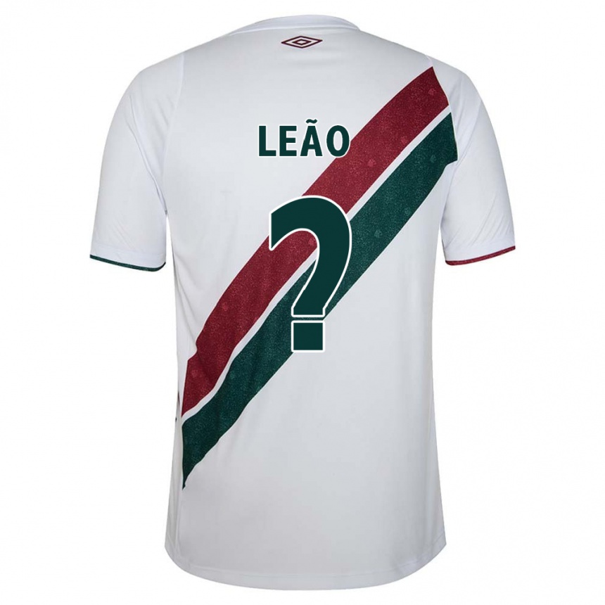 Kids Football Caio Leão #0 White Green Maroon Away Jersey 2024/25 T-Shirt Nz