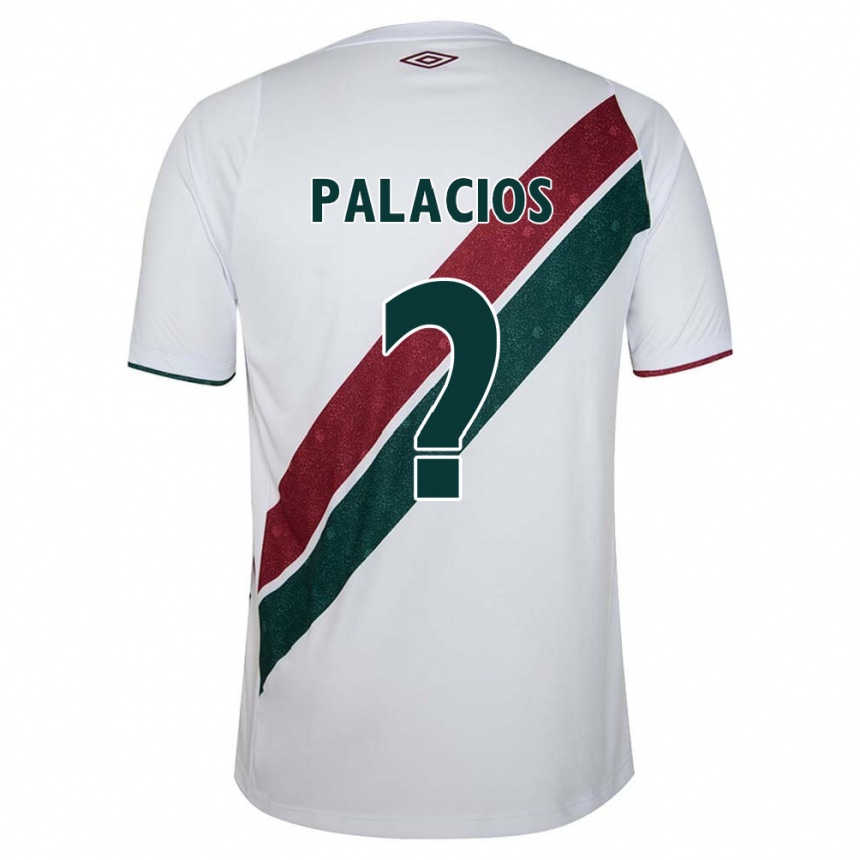 Kids Football Juan Palacios #0 White Green Maroon Away Jersey 2024/25 T-Shirt Nz