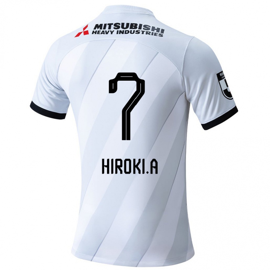 Kids Football Hiroki Abe #7 White Grey Away Jersey 2024/25 T-Shirt Nz