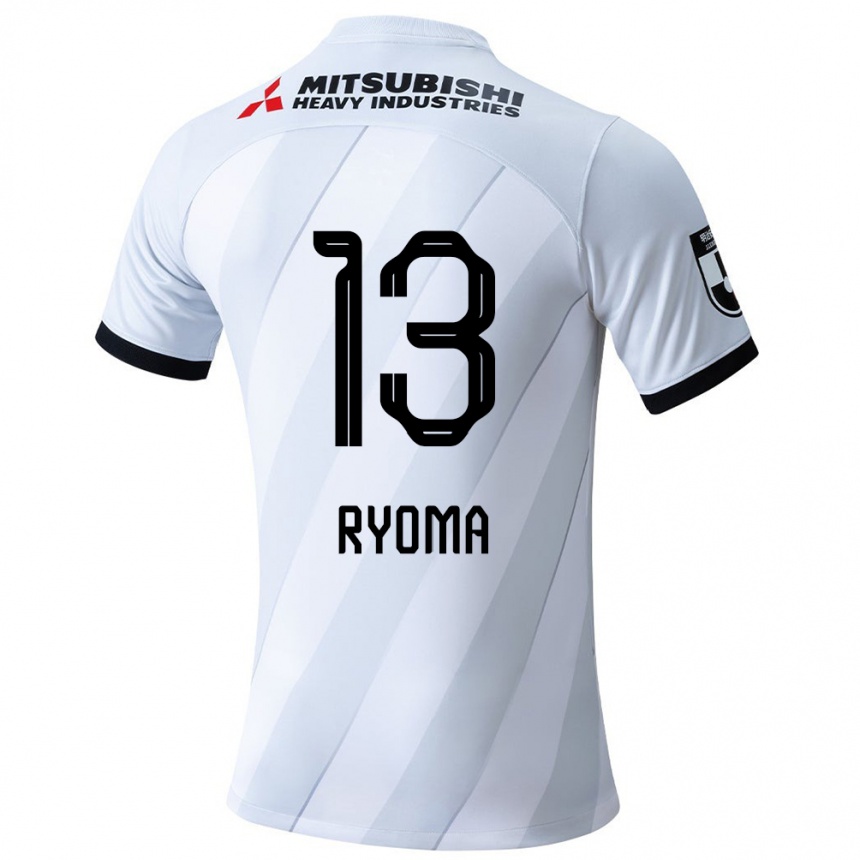 Kids Football Ryoma Watanabe #13 White Grey Away Jersey 2024/25 T-Shirt Nz