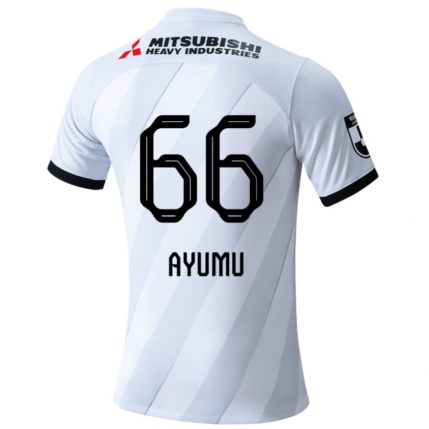 Kids Football Ayumu Ohata #66 White Grey Away Jersey 2024/25 T-Shirt Nz