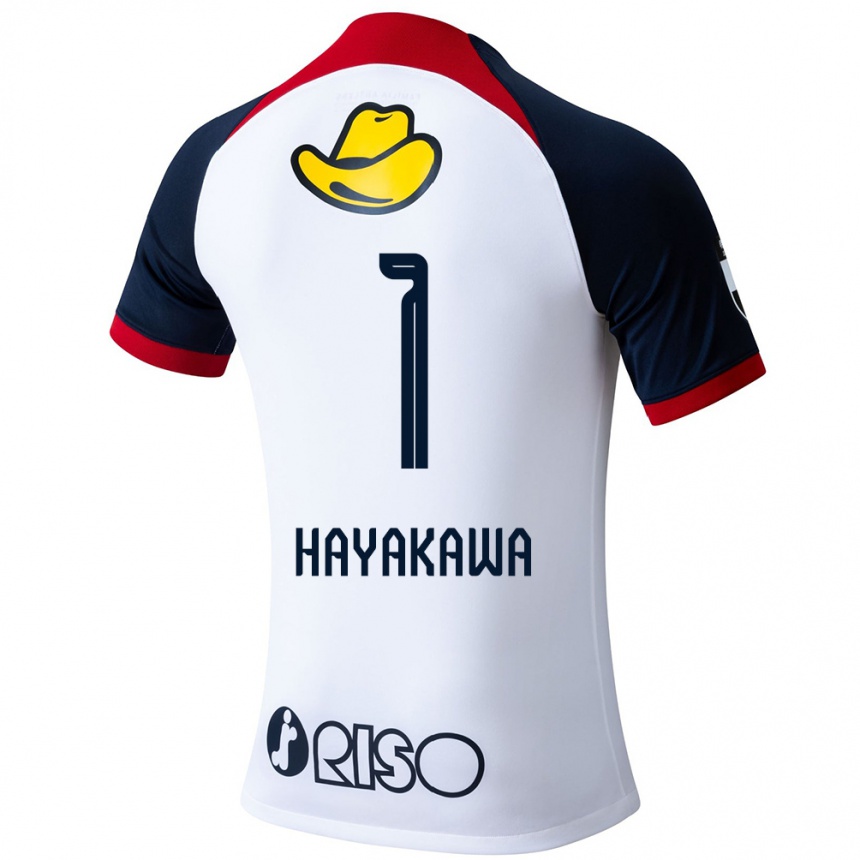 Kids Football Tomoki Hayakawa #1 White Blue Red Away Jersey 2024/25 T-Shirt Nz