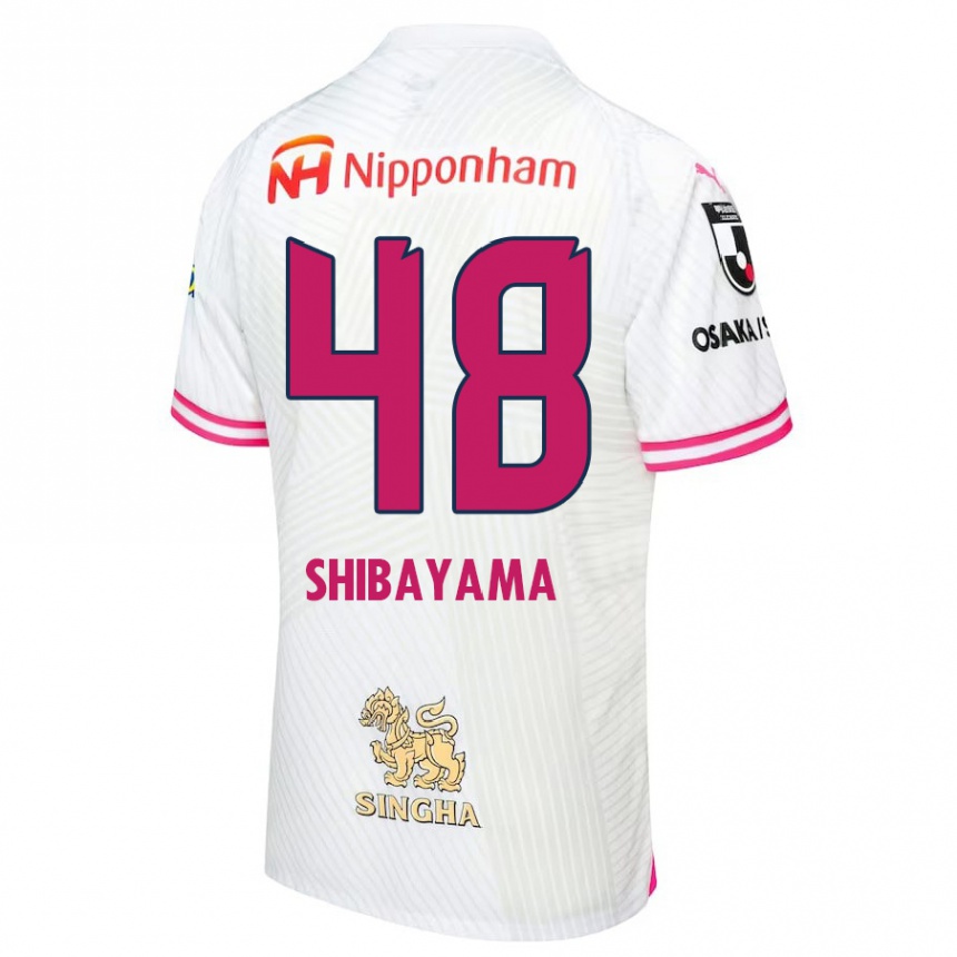 Kids Football Masaya Shibayama #48 White Pink Away Jersey 2024/25 T-Shirt Nz