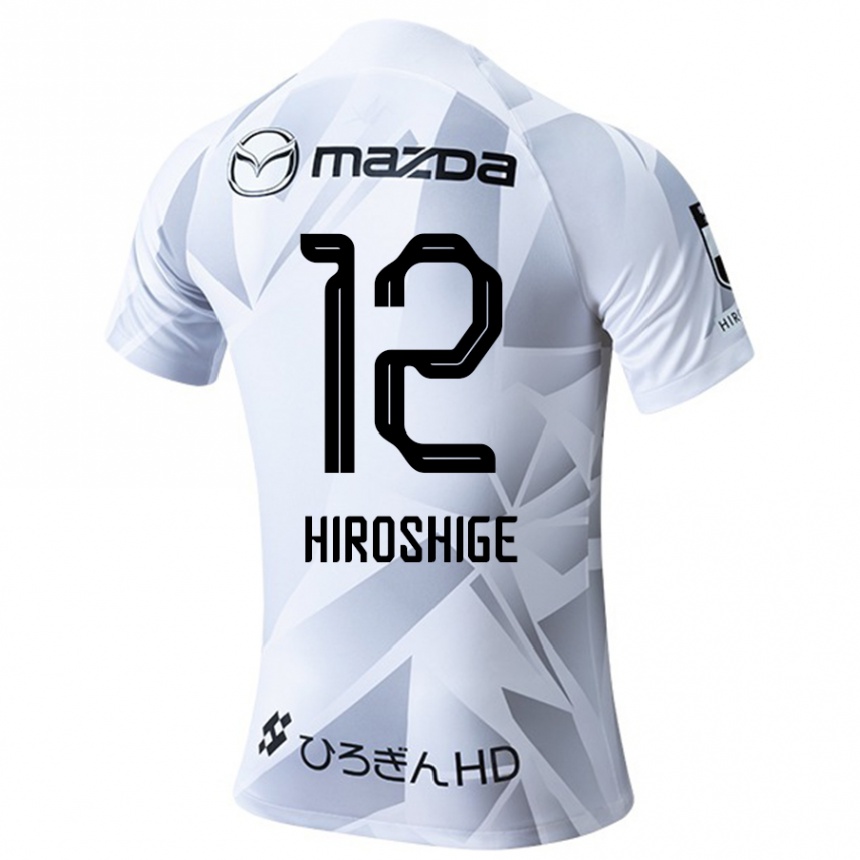 Kids Football Soma Hiroshige #12 White Grey Black Away Jersey 2024/25 T-Shirt Nz