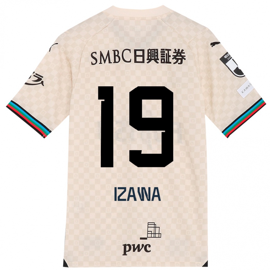 Kids Football Haruki Izawa #19 White Gray Away Jersey 2024/25 T-Shirt Nz