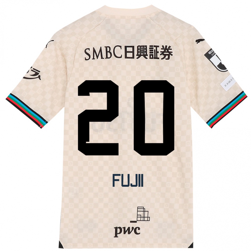 Kids Football Rensuke Fujii #20 White Gray Away Jersey 2024/25 T-Shirt Nz