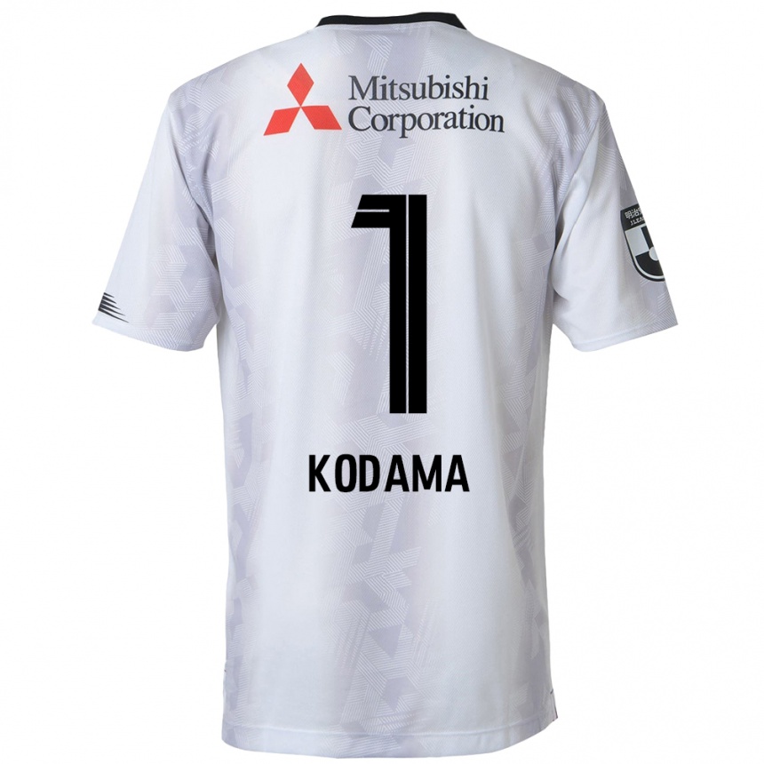 Kids Football Tsuyoshi Kodama #1 White Black Away Jersey 2024/25 T-Shirt Nz