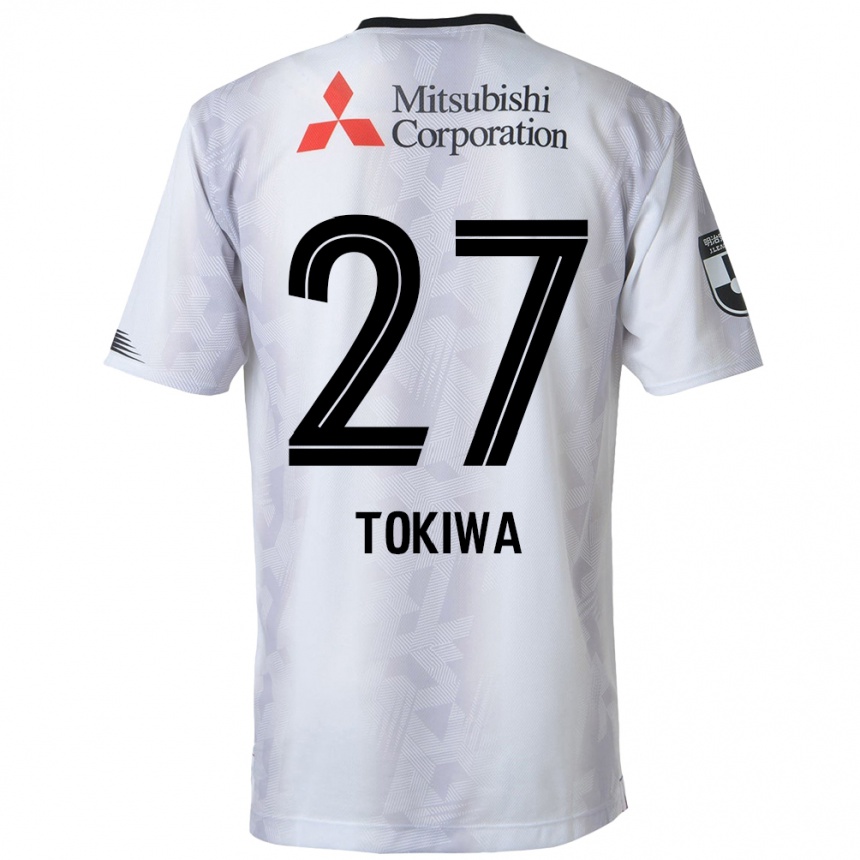 Kids Football Kyota Tokiwa #27 White Black Away Jersey 2024/25 T-Shirt Nz