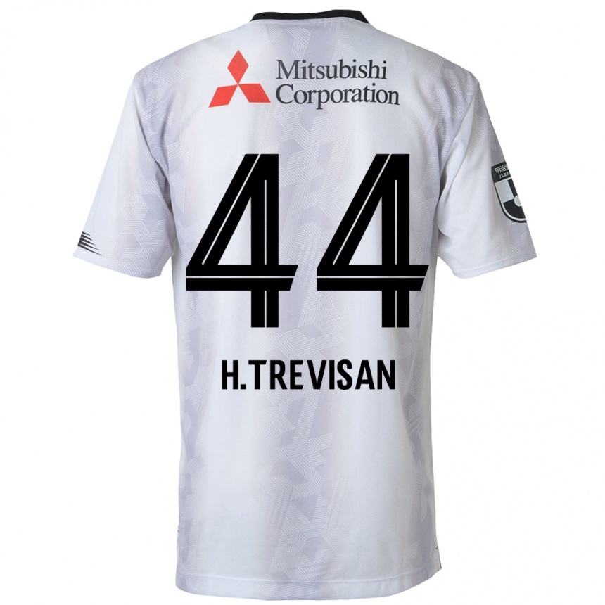 Kids Football Henrique Trevisan #44 White Black Away Jersey 2024/25 T-Shirt Nz