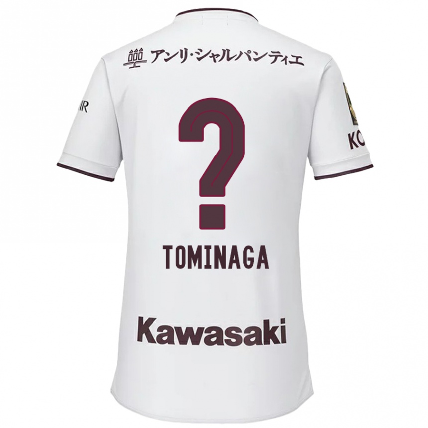 Kids Football Niina Tominaga #0 White Red Away Jersey 2024/25 T-Shirt Nz