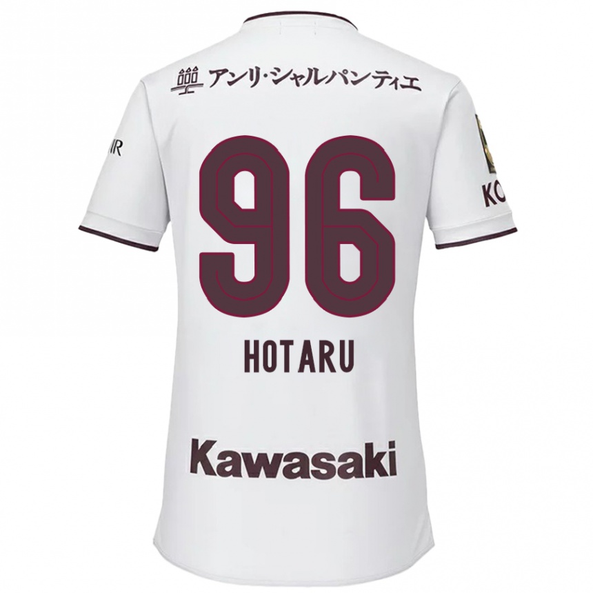 Kids Football Hotaru Yamaguchi #96 White Red Away Jersey 2024/25 T-Shirt Nz