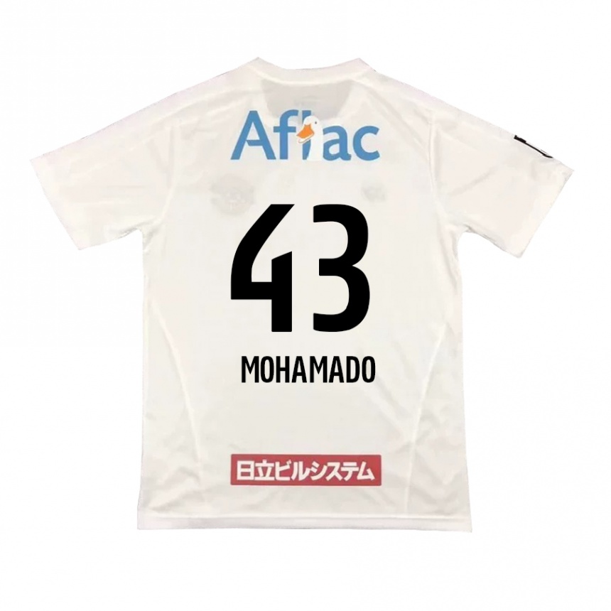 Kids Football Faruzansana Mohamado #43 White Black Away Jersey 2024/25 T-Shirt Nz