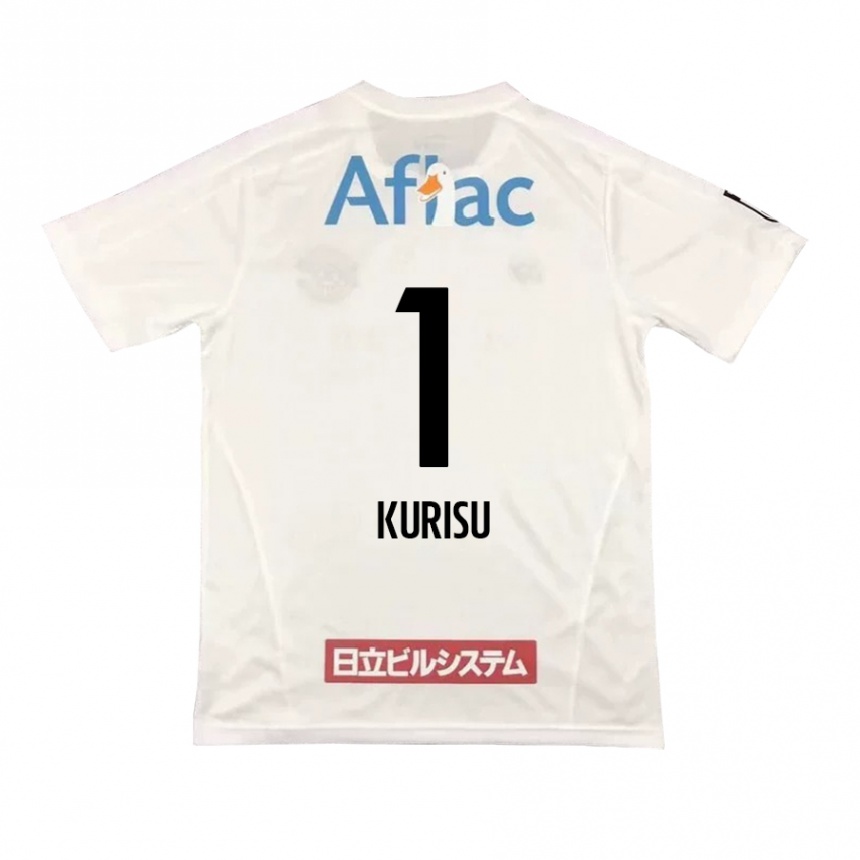 Kids Football Daishi Kurisu #1 White Black Away Jersey 2024/25 T-Shirt Nz