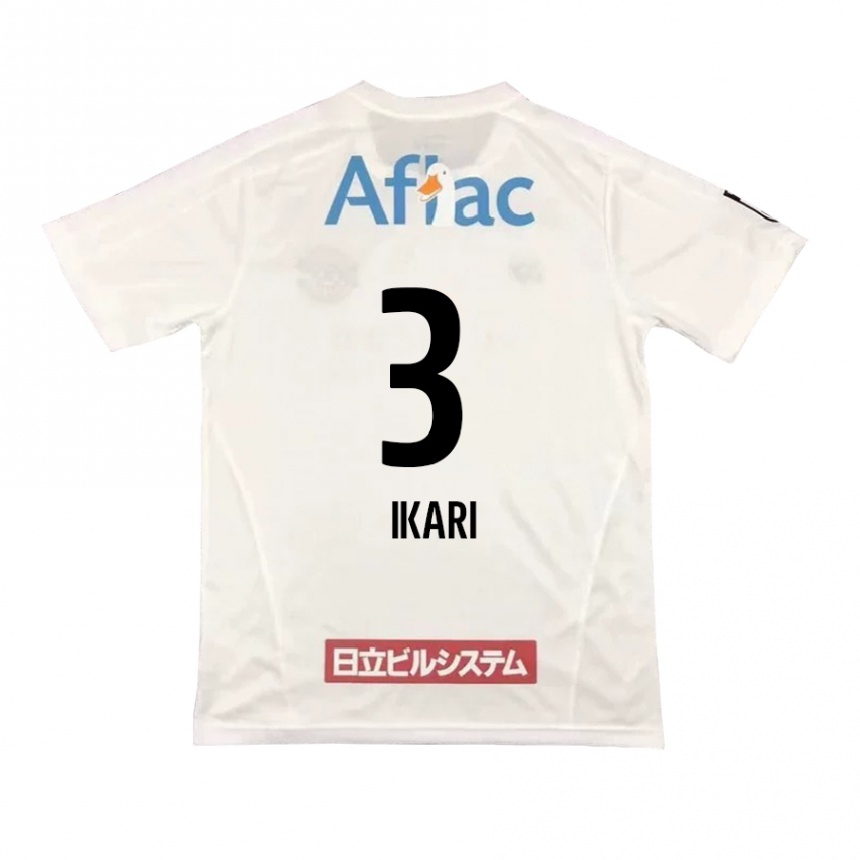 Kids Football Tetta Ikari #3 White Black Away Jersey 2024/25 T-Shirt Nz