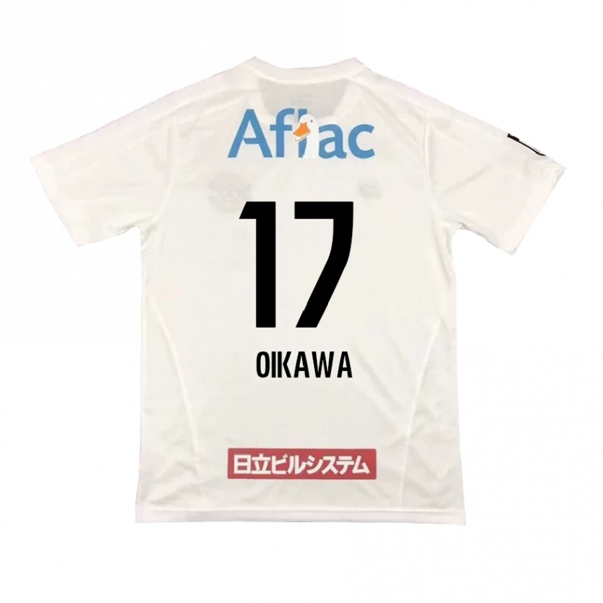 Kids Football Koki Oikawa #17 White Black Away Jersey 2024/25 T-Shirt Nz