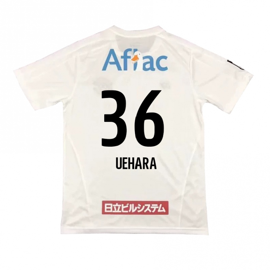 Kids Football Reo Uehara #36 White Black Away Jersey 2024/25 T-Shirt Nz