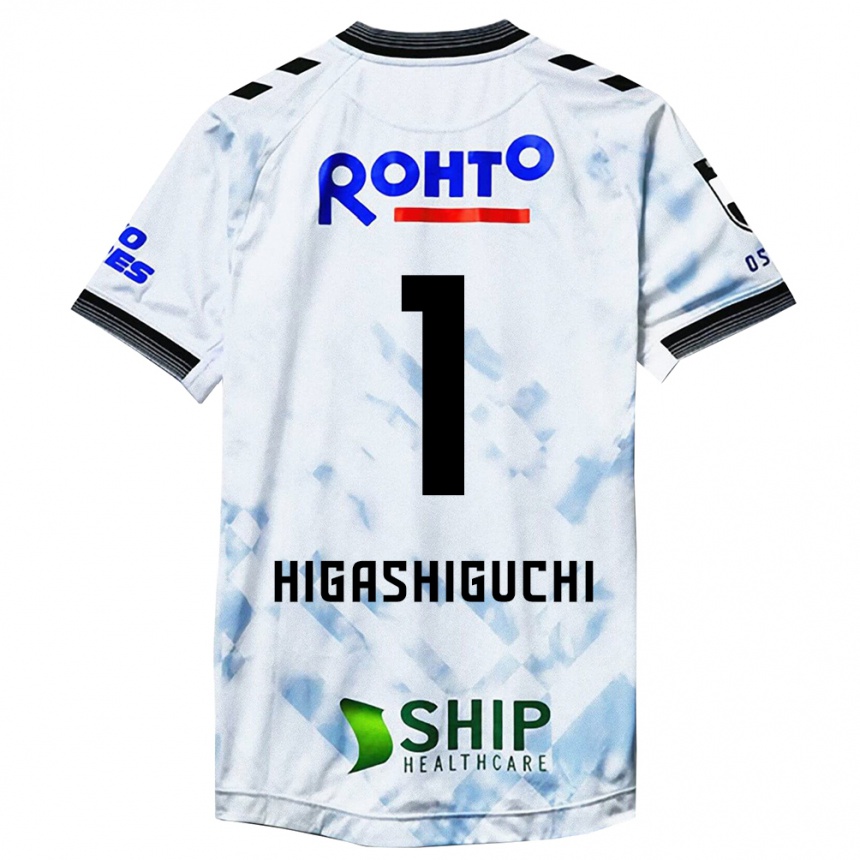 Kids Football Masaaki Higashiguchi #1 White Black Away Jersey 2024/25 T-Shirt Nz