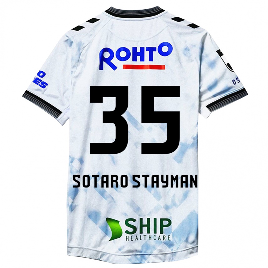 Kids Football Joshua Sotaro Stayman #35 White Black Away Jersey 2024/25 T-Shirt Nz