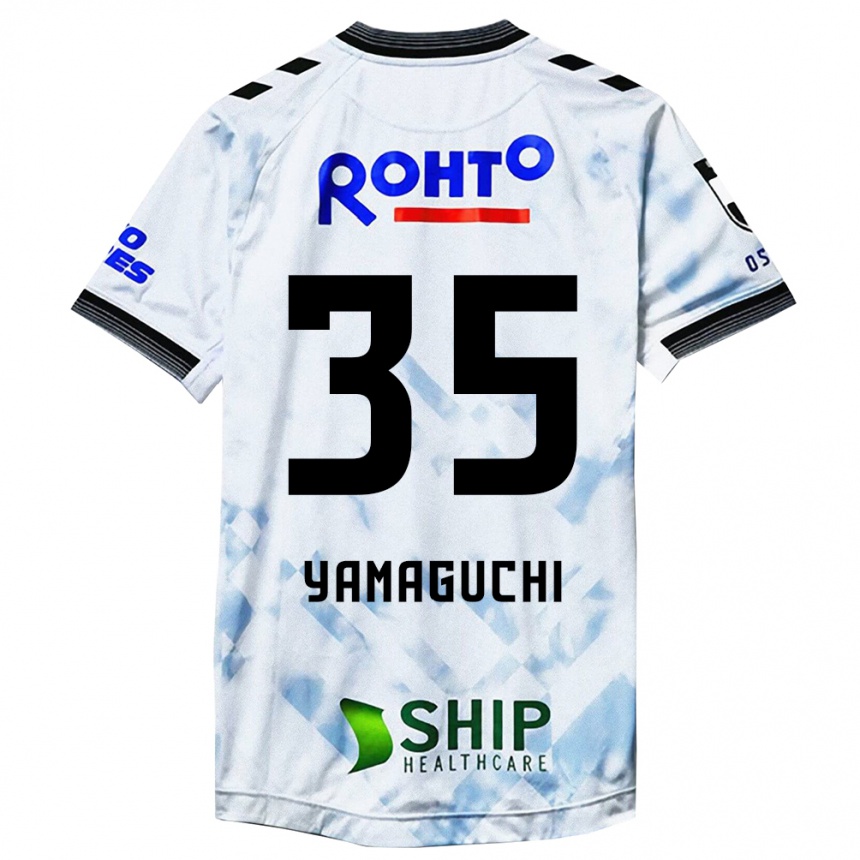 Kids Football Haruta Yamaguchi #35 White Black Away Jersey 2024/25 T-Shirt Nz