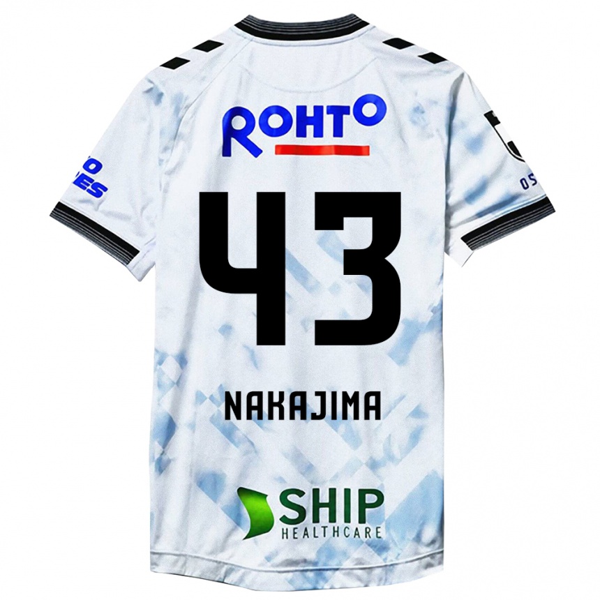 Kids Football Yugo Nakajima #43 White Black Away Jersey 2024/25 T-Shirt Nz