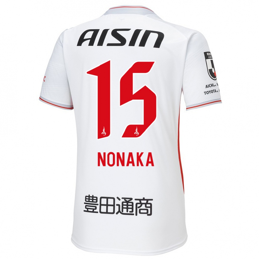 Kids Football Yugo Nonaka #15 White Yellow Red Away Jersey 2024/25 T-Shirt Nz