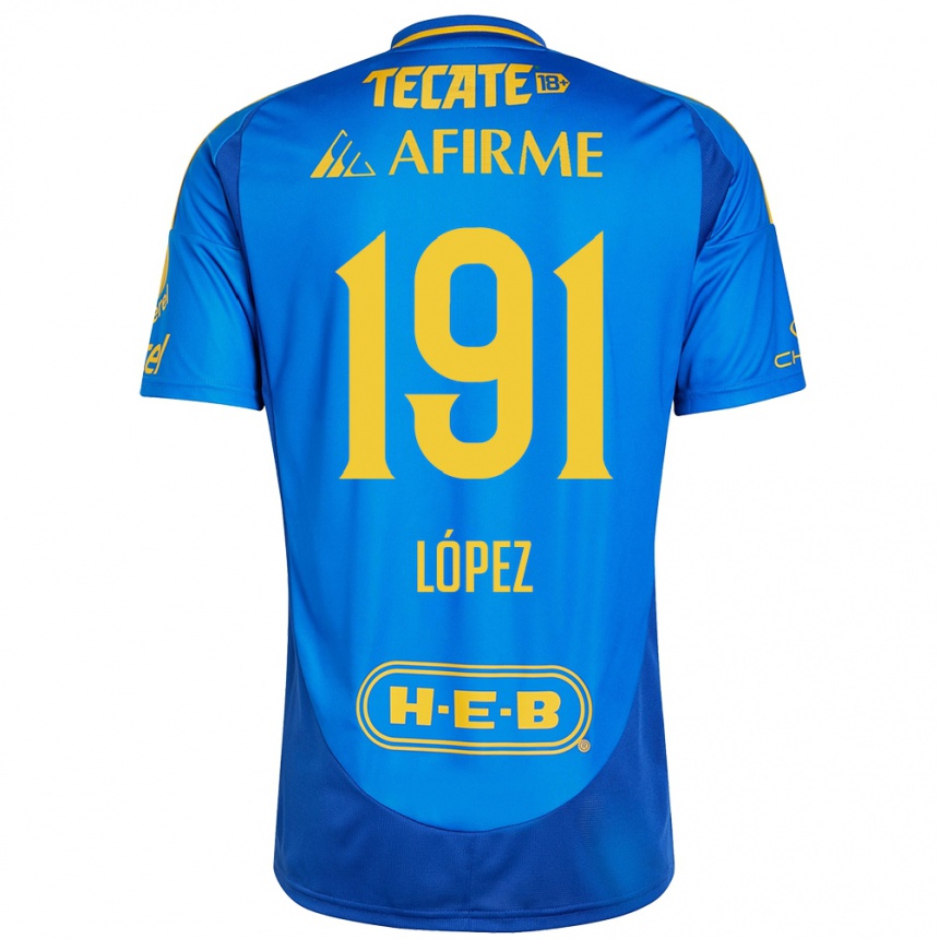 Kids Football Adrián López #191 Blue Yellow Away Jersey 2024/25 T-Shirt Nz