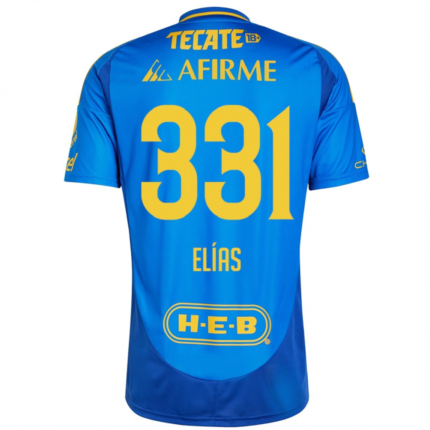 Kids Football Bruno Elías #331 Blue Yellow Away Jersey 2024/25 T-Shirt Nz