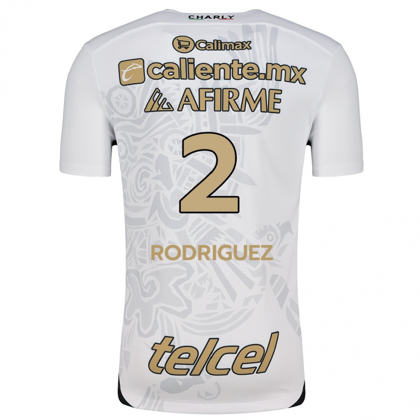 Kids Football Antonio Rodríguez #2 White Black Away Jersey 2024/25 T-Shirt Nz