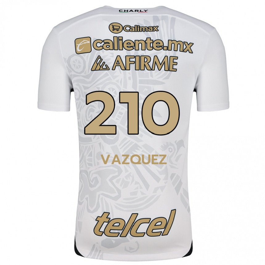 Kids Football Daniel Vázquez #210 White Black Away Jersey 2024/25 T-Shirt Nz