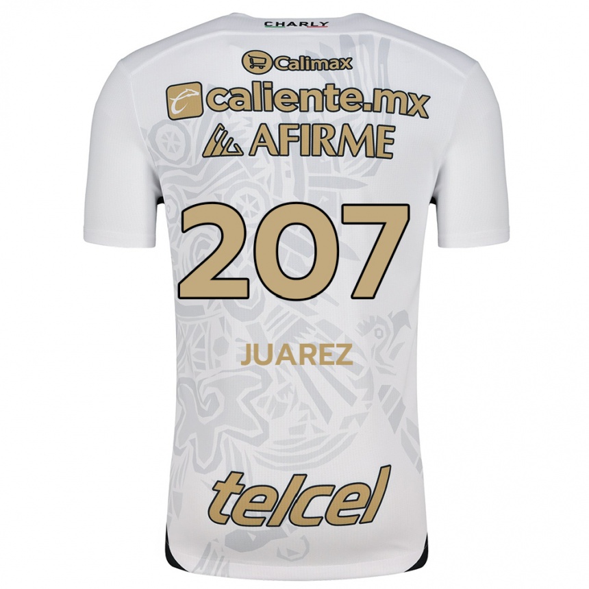 Kids Football José Juárez #207 White Black Away Jersey 2024/25 T-Shirt Nz