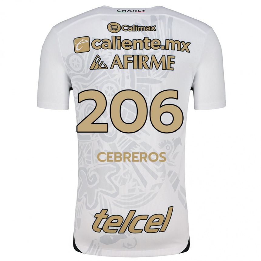 Kids Football Luis Cebreros #206 White Black Away Jersey 2024/25 T-Shirt Nz