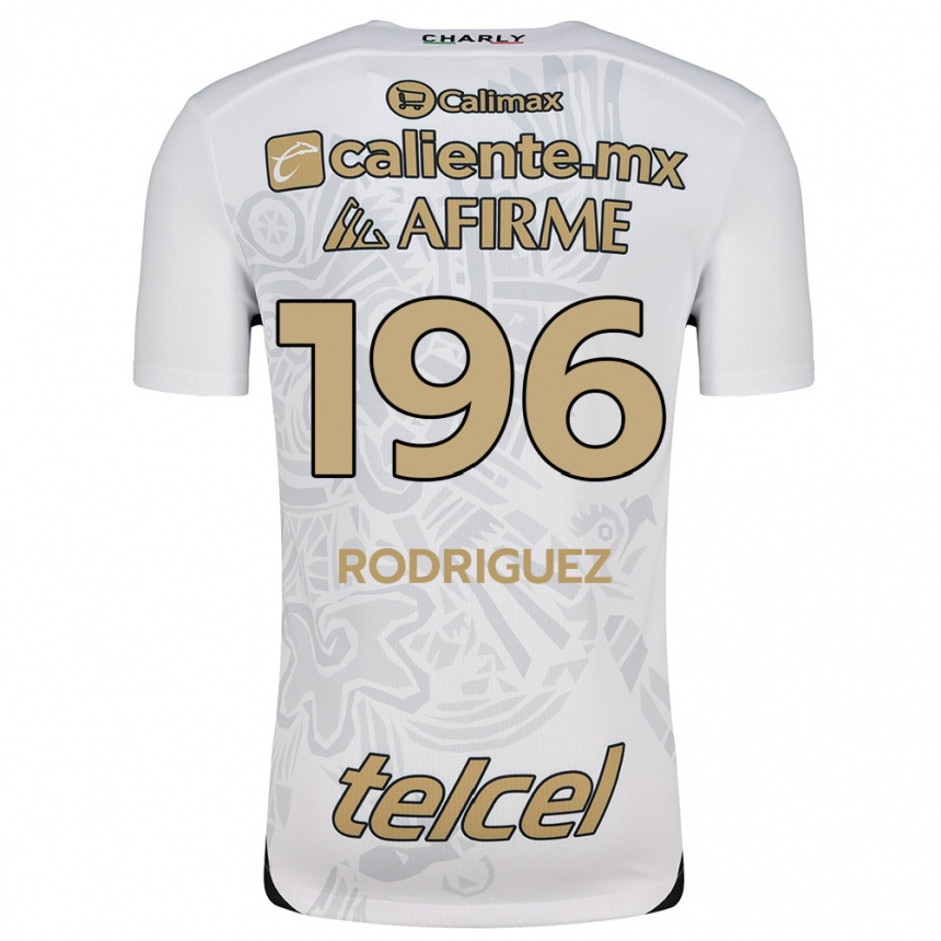 Kids Football Prince Rodríguez #196 White Black Away Jersey 2024/25 T-Shirt Nz