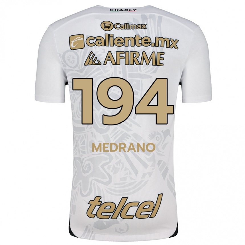 Kids Football Luis Medrano #194 White Black Away Jersey 2024/25 T-Shirt Nz