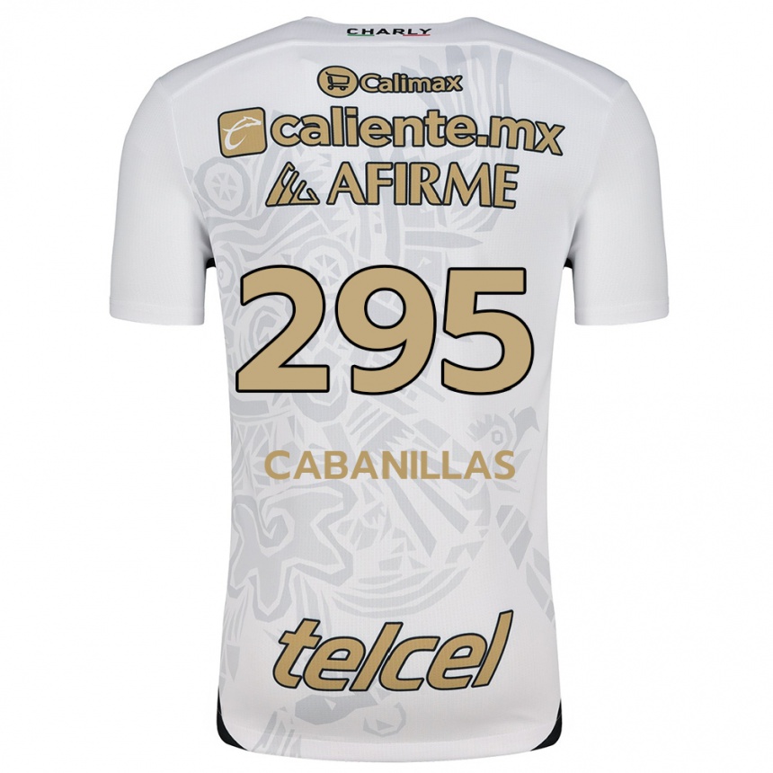 Kids Football Osvaldo Cabanillas #295 White Black Away Jersey 2024/25 T-Shirt Nz