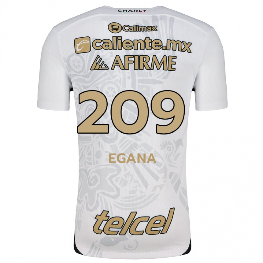 Kids Football Arath Egaña #209 White Black Away Jersey 2024/25 T-Shirt Nz