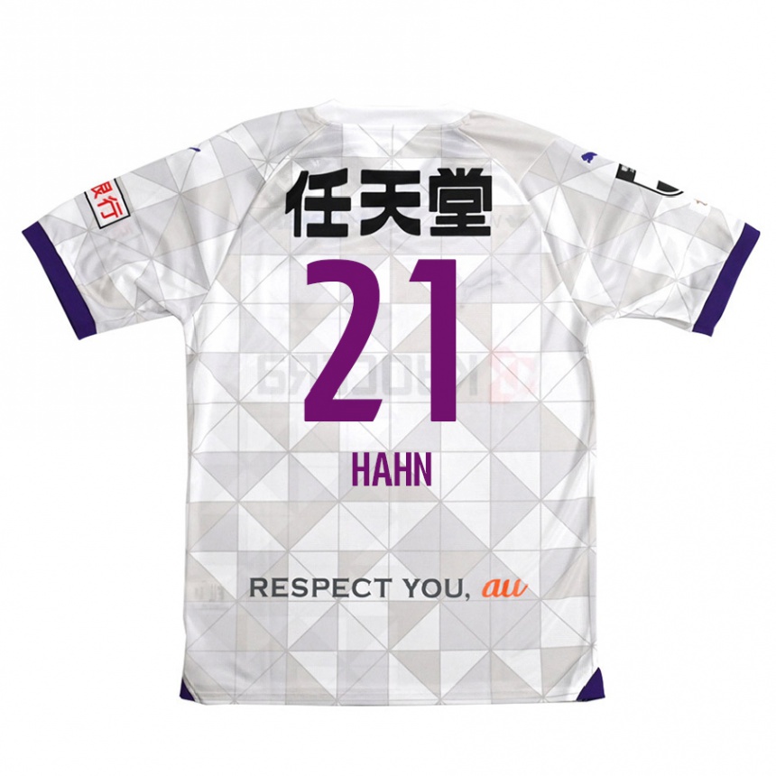 Kids Football Warner Hahn #21 White Purple Away Jersey 2024/25 T-Shirt Nz