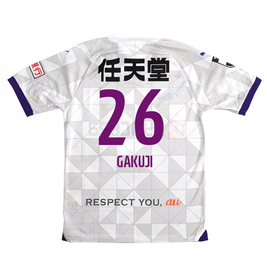 Kids Football Gakuji Ota #26 White Purple Away Jersey 2024/25 T-Shirt Nz