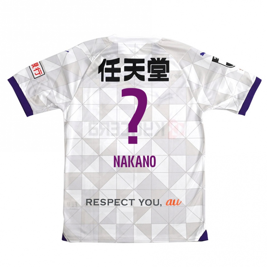 Kids Football Kotaro Nakano #0 White Purple Away Jersey 2024/25 T-Shirt Nz