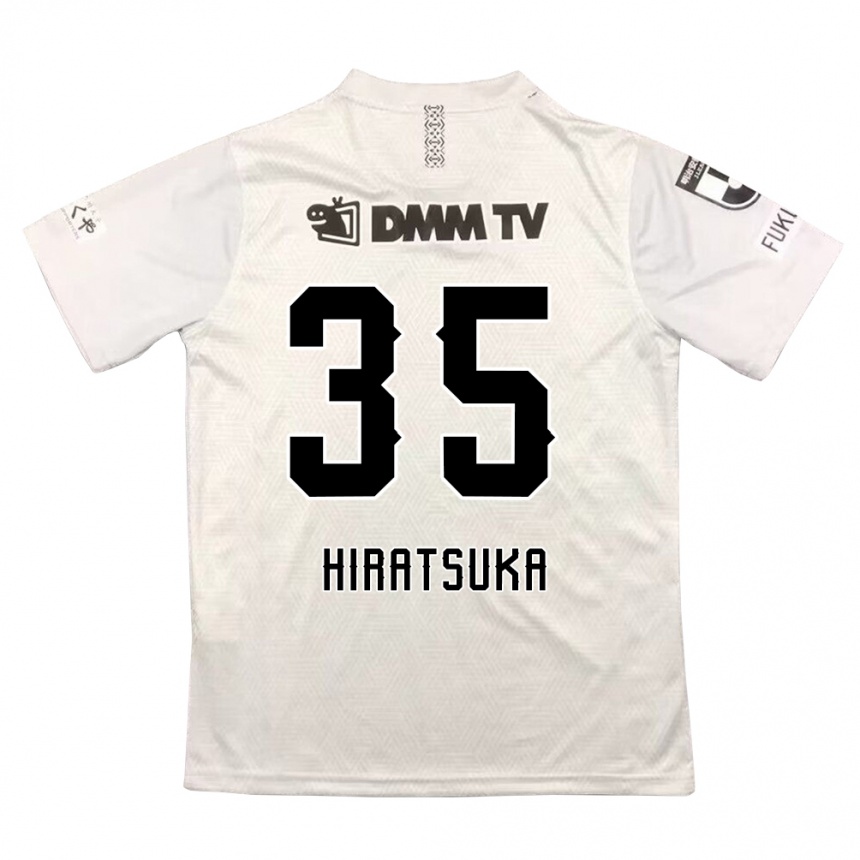 Kids Football Yuto Hiratsuka #35 Gray Black Away Jersey 2024/25 T-Shirt Nz