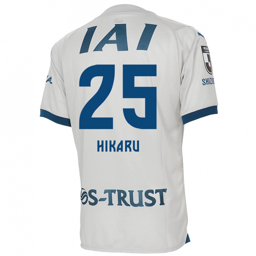 Kids Football Hikaru Naruoka #25 White Blue Away Jersey 2024/25 T-Shirt Nz