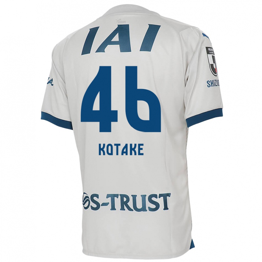 Kids Football Sean Kotake #46 White Blue Away Jersey 2024/25 T-Shirt Nz