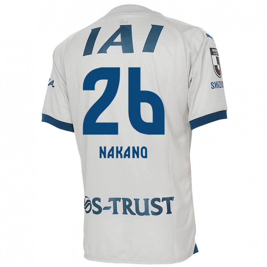 Kids Football Takeru Nakano #26 White Blue Away Jersey 2024/25 T-Shirt Nz