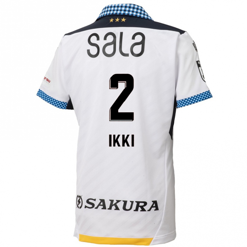 Kids Football Ikki Kawasaki #2 White Black Away Jersey 2024/25 T-Shirt Nz