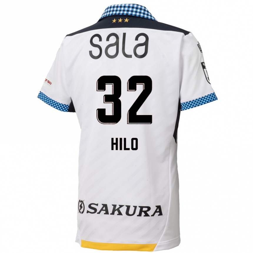 Kids Football Hassan Hilo #32 White Black Away Jersey 2024/25 T-Shirt Nz