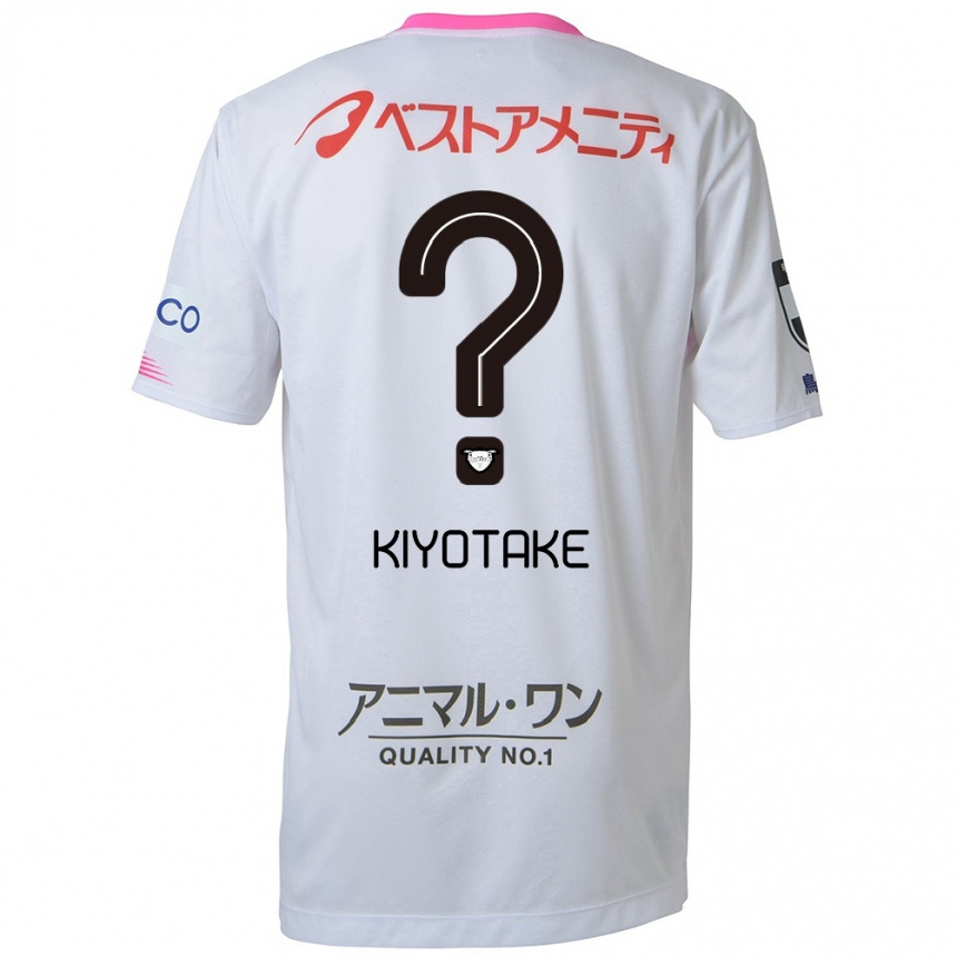 Kids Football Hiroshi Kiyotake #0 White Blue Pink Away Jersey 2024/25 T-Shirt Nz