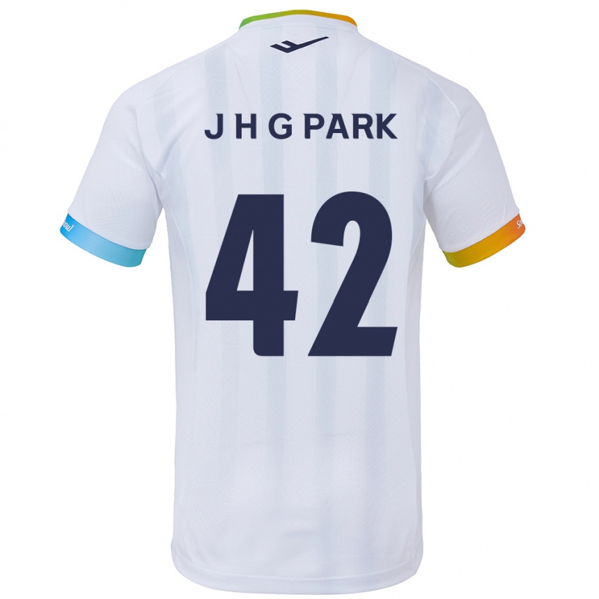 Kids Football Jang Han-Gyeol Park #42 White Blue Away Jersey 2024/25 T-Shirt Nz