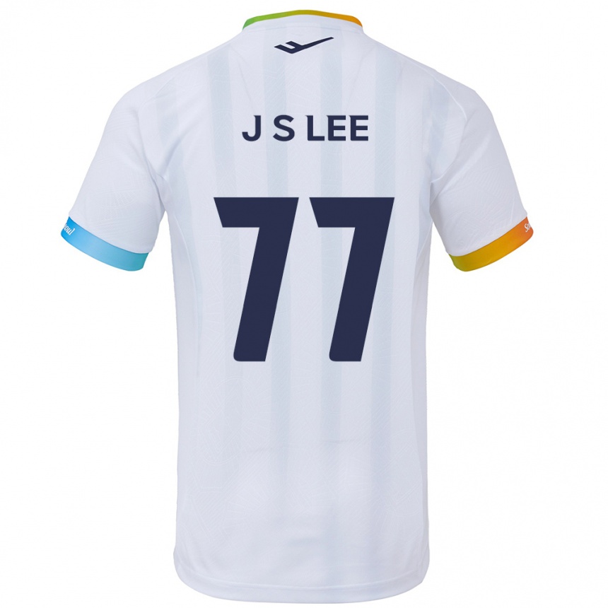 Kids Football Seung-Joon Lee #77 White Blue Away Jersey 2024/25 T-Shirt Nz