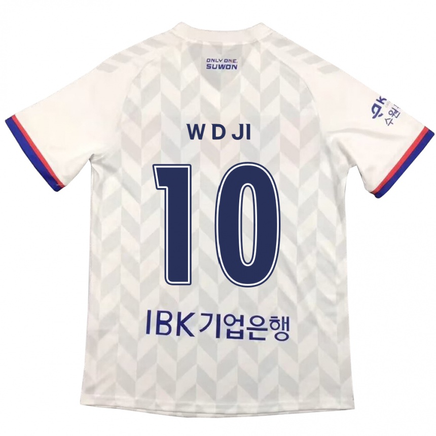 Kids Football Dong-Won Ji #10 White Blue Away Jersey 2024/25 T-Shirt Nz