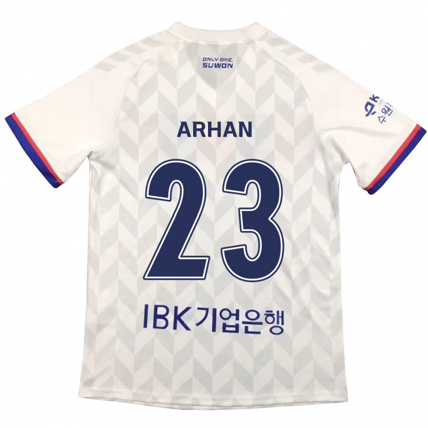 Kids Football Pratama Arhan #23 White Blue Away Jersey 2024/25 T-Shirt Nz